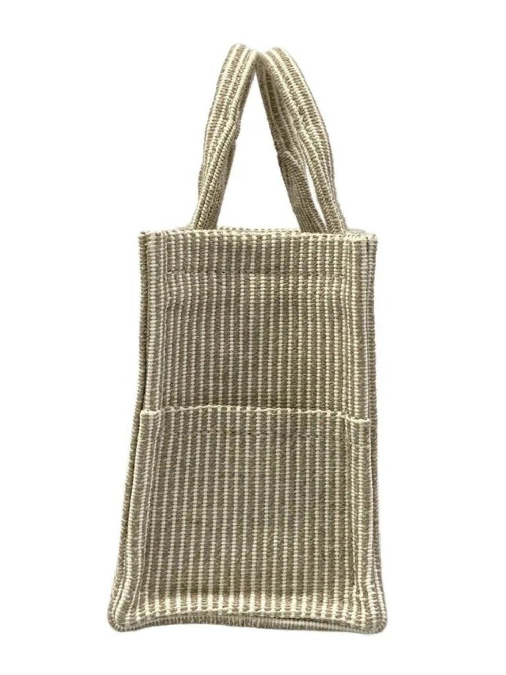 CELINE Small Hippopotamus 199162FEE.02BG White Gray Brown Textile Calf Skin - Picture 4 of 15